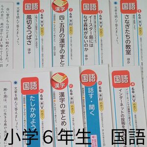 小学６年生　国語　東京書籍　光文書院　カラー　プリント　テスト　予習　復習　家庭学習　最新　塾　対策