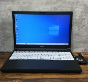 1円～ ●富士通 LIFEBOOK A746/P / Core i7 6600U (2.60GHz) / メモリ 8GB / SSD 256GB / DVD / 15.6型 フルHD (1920×1080) / Win10 Pro