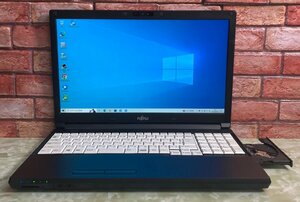 1円～ ●富士通 LIFEBOOK A746/P / Core i7 6600U (2.60GHz) / メモリ 8GB / SSD 256GB / DVD / 15.6型 フルHD (1920×1080) / Win10 Pro