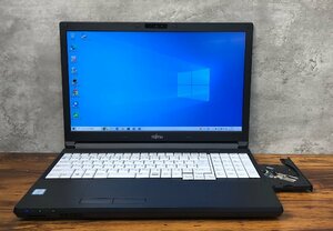 1円～ ●富士通 LIFEBOOK A746/P / Core i7 6600U (2.60GHz) / メモリ 8GB / SSD 256GB / DVD / 15.6型 フルHD (1920×1080) / Win10 Pro