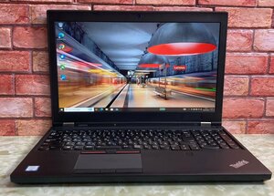 1円～ ●LENOVO ThinkPad P50 / Core i7 6700HQ (2.60GHz) / メモリ 8GB / GPU / HDD 500GB / 15.6型 フルHD (1920×1080) / Win10 Pro