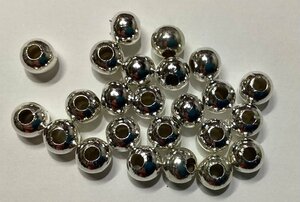 即決/アクリルビーズ/丸玉/8.0mm/シルバー色/50個/D2-5