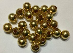 即決/アクリルビーズ/丸玉/10.0mm/ゴールド色/50個/D2-6