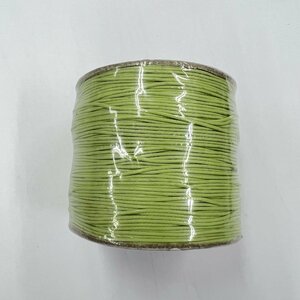 未使用 ナイロンコード DIY 手作り 紐 平編み 組紐 ブレスレット ネックレス アクセサリー 黄緑 KJ121