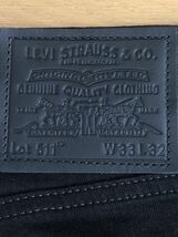 Levi's 511 SLIM FIT BLACK NIGHTSHINE W33 L32_画像5