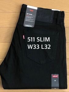 Levi's 511 SLIM FIT BLACK NIGHTSHINE W33 L32