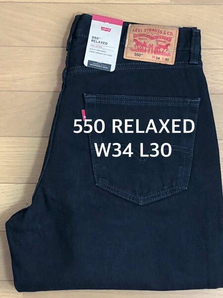 Levi's 550 RELAXED FIT BLACK W34 L30