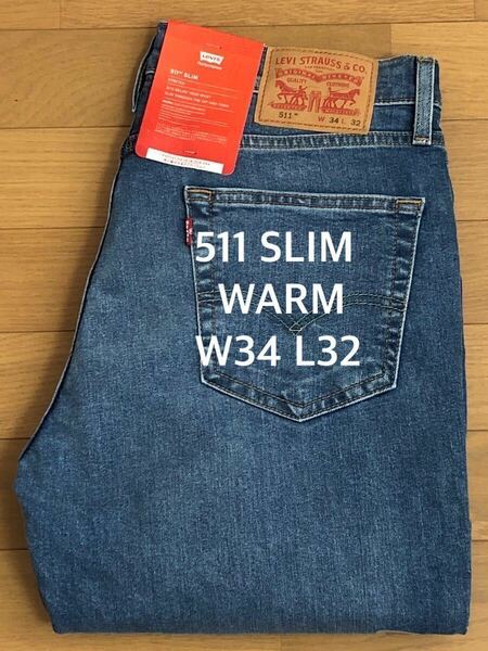 Levi's 511 SLIM FIT WARM MEDIUM INDIG W34 L32