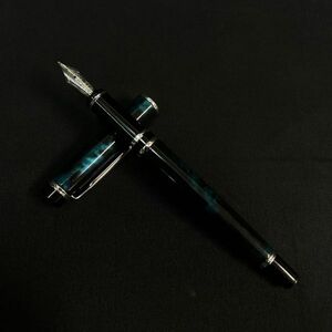 EDc050Y06 パイロット PILOT ブルーマーブル 万年筆 14K 585