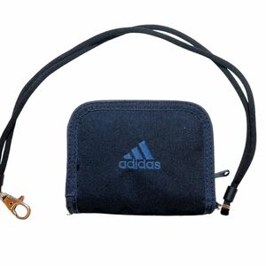 adidas 財布 ラウンドファスナー ネイビー 子ども用