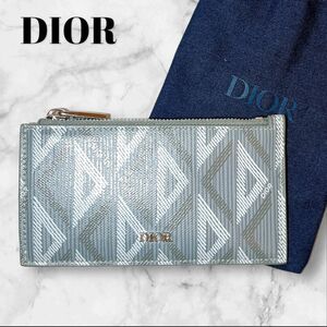 【現行★保存袋付】DIOR カードホルダー フラグメントケース CDダイヤモンド 小銭入れ コインケース