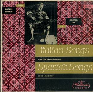 A00545965/LP/ユグ・キュエノー「ハーマン・レープ/Italian Songs Of the 16th And 17th Centuries、Spanish Songs Of The 16th Century