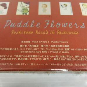 n647 ☆【未開封/未使用】奈良美智 Puddle Flowers POST CARDS 3 ポストカード16枚+シール 長期保管品/現状扱い の画像5