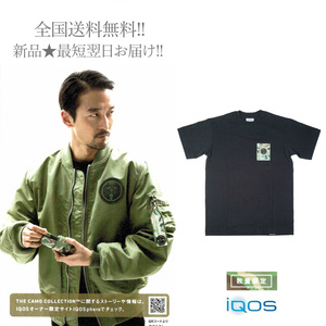 D238 IQOS NIGO THE CAMO COLLECTION 家紋 ワッペン Tシャツ ブラック 限定品 ★ S