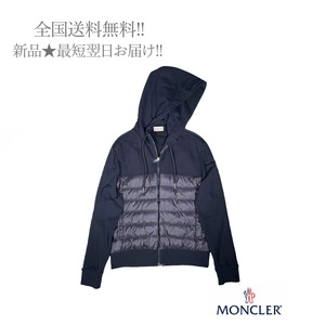 I308(M).. MONCLER モンクレール ダウン+ナイロンパーカ ロゴ ★ 778 ネイビー