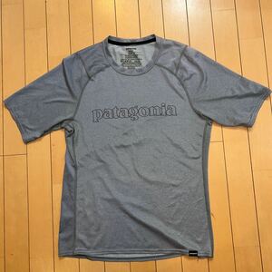 patagoniaパタゴニアCapilene1 Silkweight キャプリーン1シルクウエイトロゴストレッチTシャツ