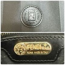 FENDI フェンディ ペカン柄 ショルダーバッグ PVC ブラック_画像9