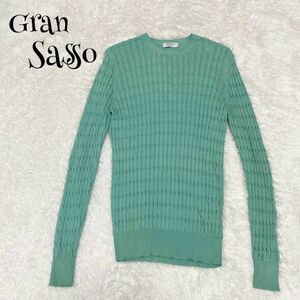 Gran Sasso グランサッソ ☆ 薄手ニット セーター グリーン イタリア