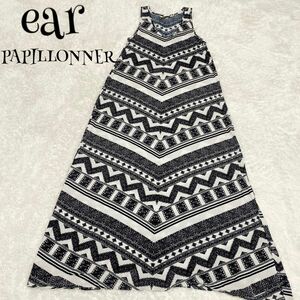 イアパピヨネ ear PAPILLONNER ☆ ノースリーブワンピース 総柄 ロングワンピース