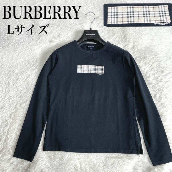 美品 希少 大きめ BURBERRY ノバチェック ボックスロゴ 半袖 Tシャツ バーバリー