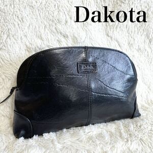 美品 Dakota ダコタ オールレザー クラッチバッグ セカンドバッグ ロゴ