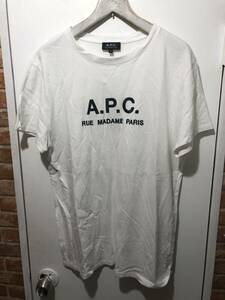 A.P.C. アーペーセー 半袖Tシャツ 刺繍ロゴ 日本限定 4114323 サイズM ホワイト　FK