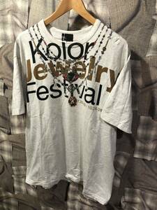 1円 ★ kolor カラー 19SS ★ 送料520円OK ★ 19SCM-T23218S 半袖Tシャツ サイズ1 ホワイト　FK