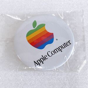 ☆希少！デッドストック☆ 未開封 アップル コンピューター Apple Computer レインボーロゴ 缶バッジ 貴重 ビンテージ コレクション