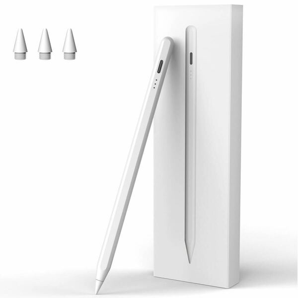 iPad 2018-2023用ペンシル 15分急速充電 Mixoo iPadペンシル タッチペン パームリジェクション/高感度/磁気吸着/傾き感知 iPad Pro