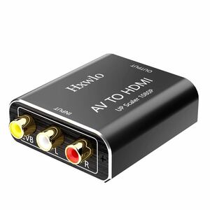 RCA to HDMI 変換コンバーター 搭載 アルミ合金製外殼 AV to HDMI 変換器 アナログRCAコンポジット（赤、白、黄）3色端子