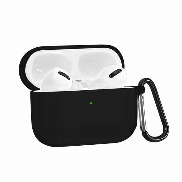 AirPods Pro 第2世代 落下防止 耐衝撃 保護ケース AirPods Pro2 全面保護 装着充電 可能 LED可視 AirPods Pro2 対応 保護ケース(ブラック)