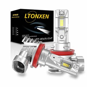 【超爆光h11 ledモデル】LTONXEN 車用 LED ヘッドライト H11 新車検対応 高光効16個の7535 ledチップを搭載 ホワイト H8 H9 H11兼用