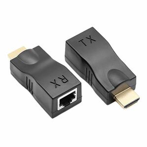 HDMIエクステンダー HDMI to RJ45 HDMI延長器 HDMI送受信機 TX/RX 4K2K 1080P 3D CAT 5E/6LAN イーサネットアダプタ 30M HDMI送受信機