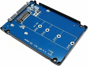 SATA M.2 SSD → 2.5インチ SATA 変換 アダプター 7mm厚 放熱性に アルミ製 ケース SATA M.2 SSDのみ対応 PCIe NVMe SSDとPCIe AHCI非対応