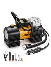 AstroAI エアコンプレッサー 空気入れ 自動車用 150PSI DC12V シガーソケット接続式 高輝度LEDライト 自動停止 ポータブルで万能 空気入れ_画像1