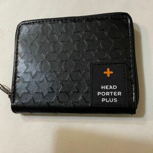 未使用品　ヘッドポーター コインケース　カードケース　合皮　黒　星の型押し　PORTER 吉田カバン