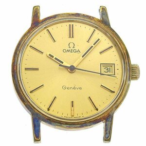 1円 稼働 オメガ OMEGA cal.613 手巻き ジュネーブ ゴールド文字盤 GP メンズ 腕時計