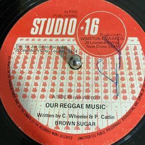 ラヴァーズロック　Brown Sugar - Our Reggae Music 12inchレコード Sutudio 16