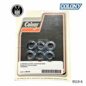 9519-6 colony コロニー クロームメッキ ロックワッシャー 6個入り ハーレーダビッドソン