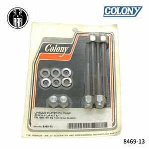 8469-13 colony コロニー クロームメッキ オイルポンプ スクリュー キャップナット キット ハーレーダビッドソン