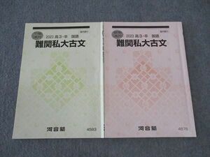 WL04-028 河合塾 難関私大古文 テキスト 2023 夏期/冬期講習 計2冊 09s0C