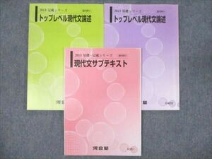 WM95-128 河合塾 トップレベル現代文論述 サブテキスト 通年セット 2013 基礎/完成シリーズ 計3冊 22S0B