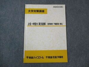 WM30-036 東進 大学対策講座 上位 中堅大 英文読解 空所補充 下線部言い換え 2008 渡辺勝彦 06s0C