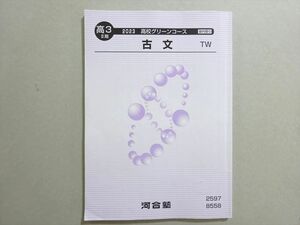 WM37-158 河合塾 高3II期 グリーンコース 古文TW 早慶コース 2023 08 s0B