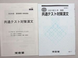 WN37-040 河合塾 共通テスト対策漢文 状態良い 2023 夏期 03 s0B