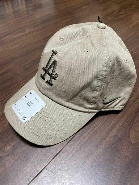 ベースボール　キャップ　MLB NIKE ドジャース　LA 茶　ベージュ　カーキ　メジャーリーグ