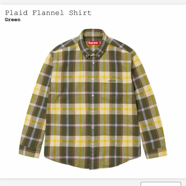 格安　美中古　XL 23FW supreme Plaid Flannel Shirt　