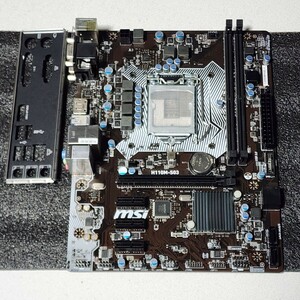 MSI H110M-S03 IOパネル付属 LGA1151 MicroATXマザーボード 第6・7世代CPU対応 Bios 動作確認済 PCパーツ