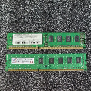 Transcend/BUFFALO DDR3-1600MHz 8GB (4GB×2枚キット) 動作確認済み デスクトップ用 PCメモリ 