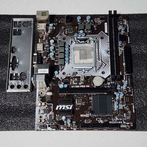 MSI H110M PRO-VH IOパネル付属 LGA1151 MicroATXマザーボード 第6・7世代CPU対応 Bios 動作確認済 PCパーツ